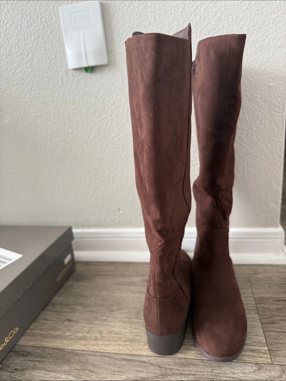 Style & Co. Brown Over-the-Knee Suede Boots